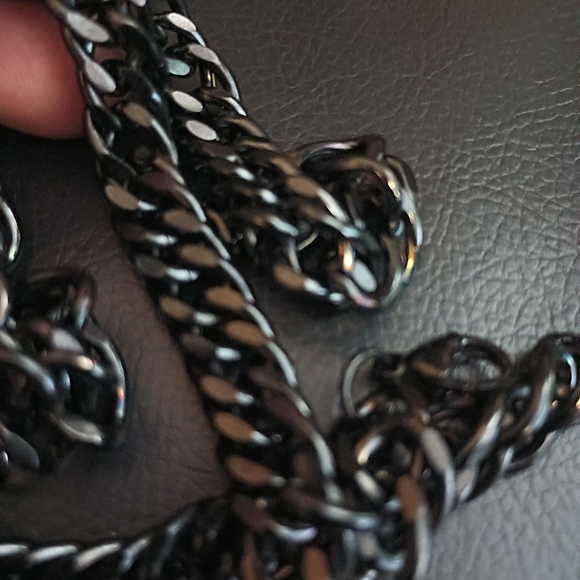 New Wet Black Stainless Steel 10mm Cuban Link 8.5" Bracelets - Picture 5 of 5